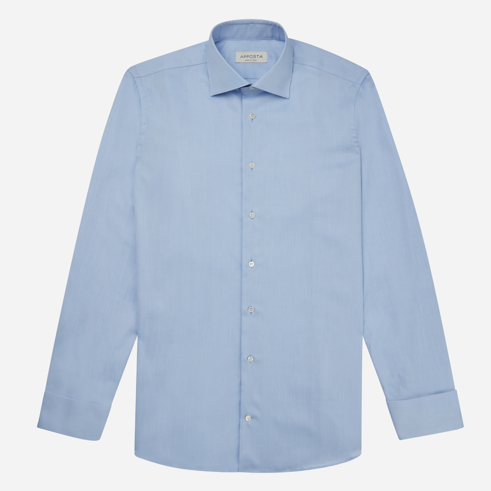 Hemd  einfarbig  hellblau 100% baumwolle wrinkle free oxford doppelt gezwir günstig online kaufen