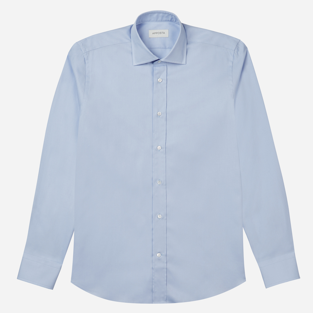 Hemd  einfarbig  hellblau 100% baumwolle fleckenabweisende twill doppelt ge günstig online kaufen