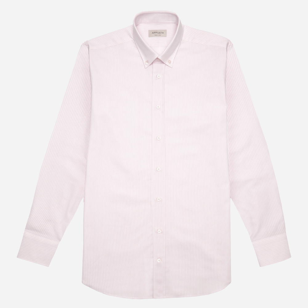 Hemd  streifen  rosa 100% reine baumwolle oxford supima, kragenform  kleine günstig online kaufen