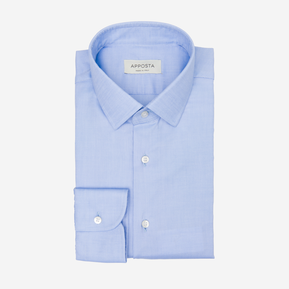 Hemd  einfarbig  hellblau 100% baumwolle wrinkle free oxford doppelt gezwir günstig online kaufen