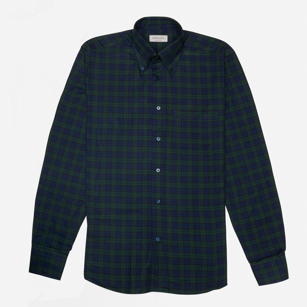 Hemd  groß kariert  grün baumwolle twill, kragenform  button-down-kragen günstig online kaufen