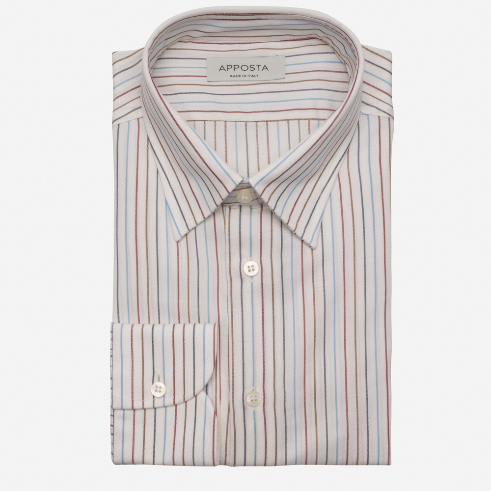 Hemd  streifen  multi baumwoll-wolle twill, kragenform  under-button-down-k günstig online kaufen