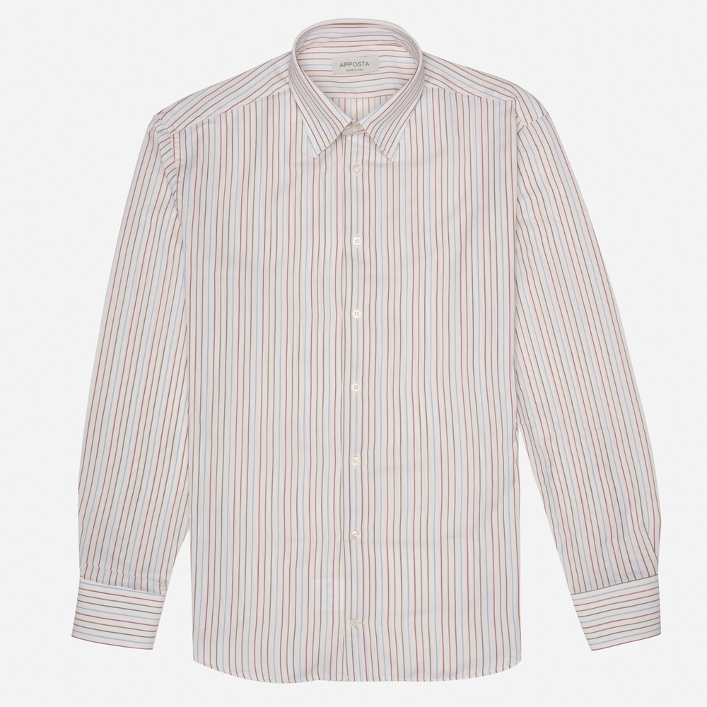 Hemd  streifen  multi baumwoll-wolle twill, kragenform  under-button-down-k günstig online kaufen